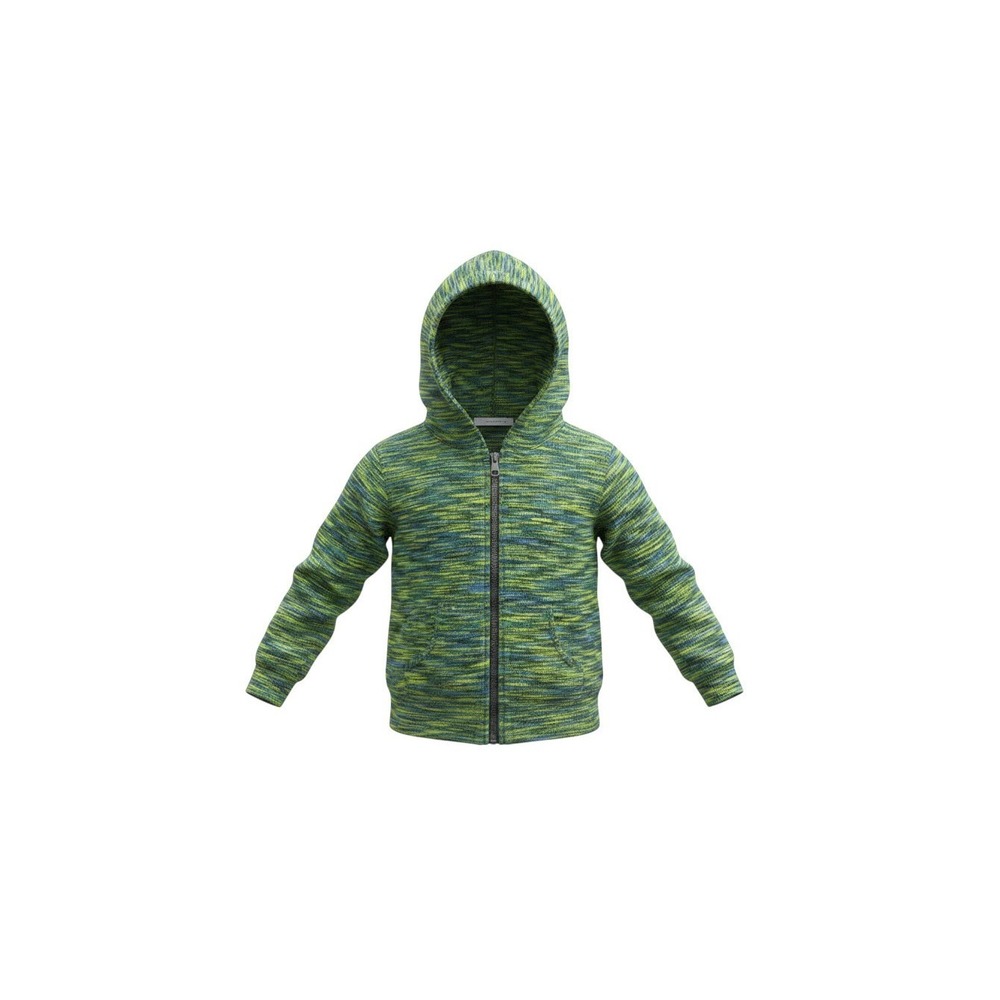 American Eagle Full Zip Hoodie Women L Green  Space Dye Knit Sweatshirt
